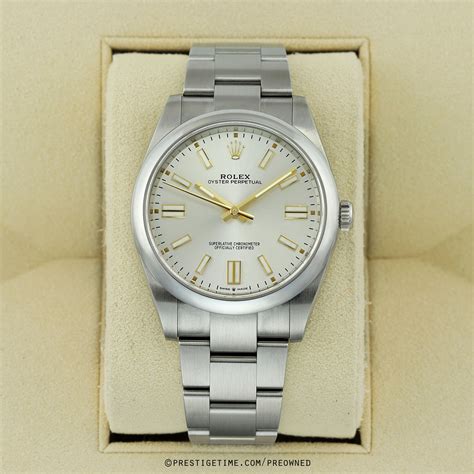 silver rolex for men|rolex oyster perpetual 41mm silver.